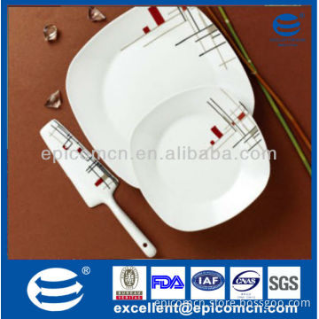 high quality super white square ceramic kitchen utensils with ceramic knife